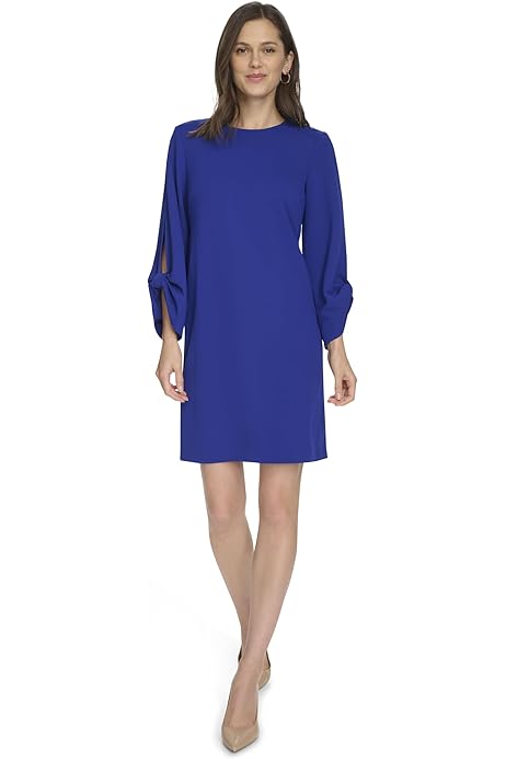 未使用 美品 カスタネ Bell sleeve color dress 1 Calvin Klein Bell-Sleeve Sheath Dress - Macy's